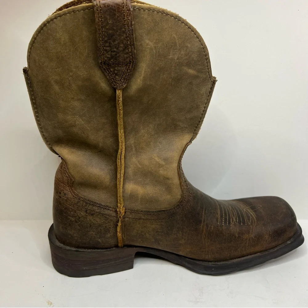 Ariat Brown Tan Leather Cowboy Boots